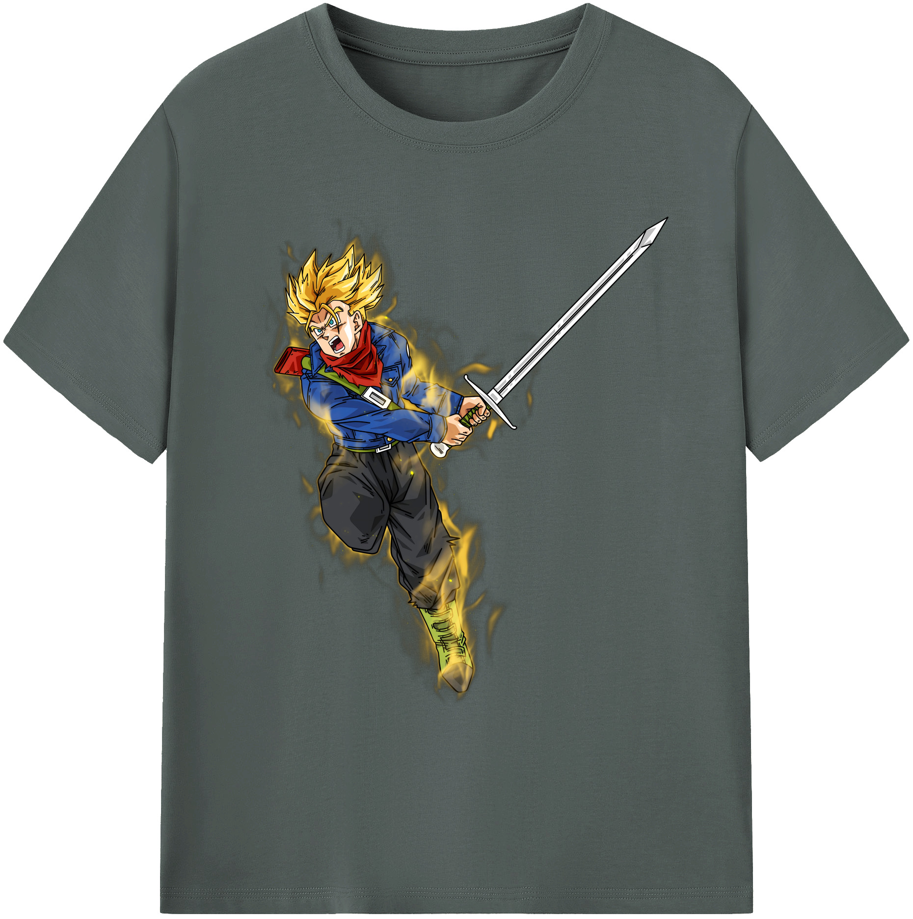 （画像用） ドラゴンボール トランクス（Torankusu）DRAGON BALL Trunks 綿100％ メンズ半袖Tシャツ｜肌触りやわらか＆通気性